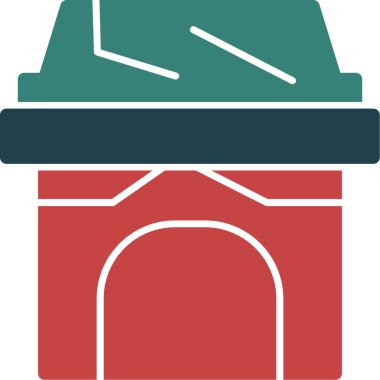 bina inşaat simgesi düz biçimli