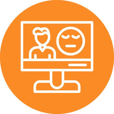 Kalp ikonlu bir laptop. vektör çizimi tasarımı