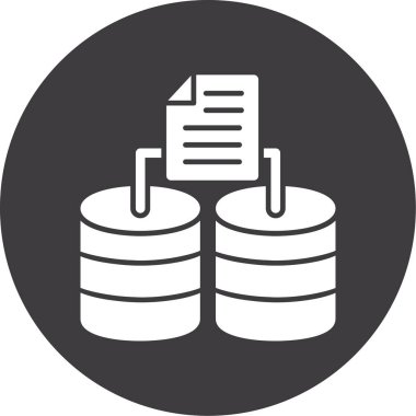 Veritabanı sunucu vektör simgesi