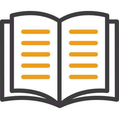 Kitap. Web simgesi basit illüstrasyon
