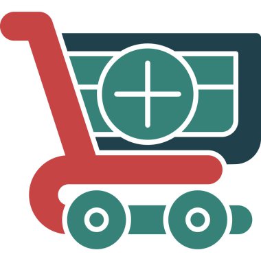 Alışveriş arabası vektör simgesi