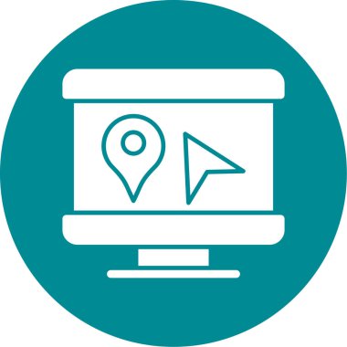 Harita işaretleyici simgesi. vektör illüstrasyonu