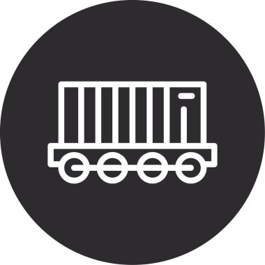 kargo kamyonu ikonu. Web için basit bir kargo kamyonu vektör simgesi çizimi