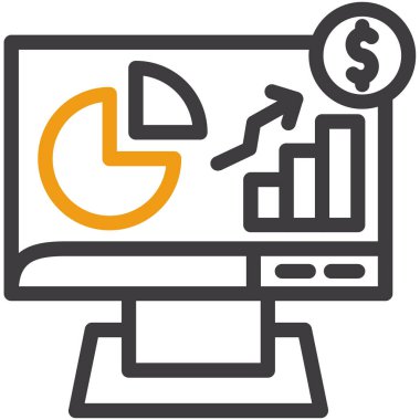 analitik grafik vektör çizelgesi simgesi.