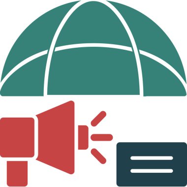 Konuşmacı. Web simgesi basit illüstrasyon