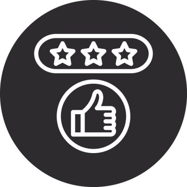 derecelendirme vektörü düz simgesi