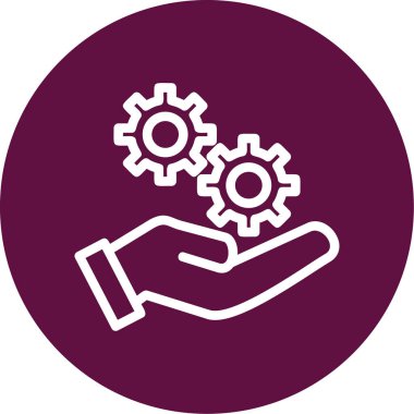 Bir dişli simgesini vektör çizim