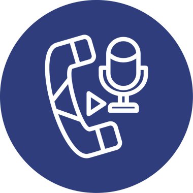 Mikrofon simgesinin vektör illüstrasyonu