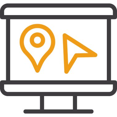 konum. Web simgesi basit illüstrasyon