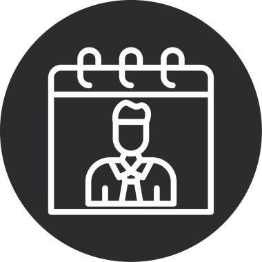 Evrak çantası simgesi taşıyan vektör adam