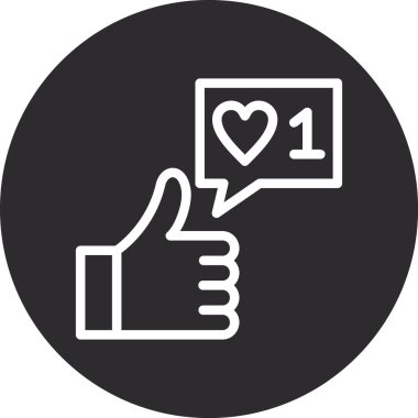 Kalp ikonu vektör illüstrasyonu