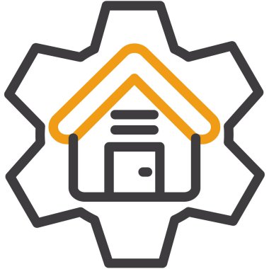 Bir ev simgesinin vektör illüstrasyonu