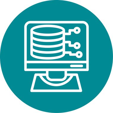 veritabanı. Web simgesi basit illüstrasyon