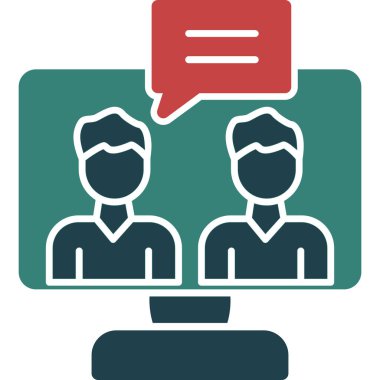 iş düz vektör simgesi