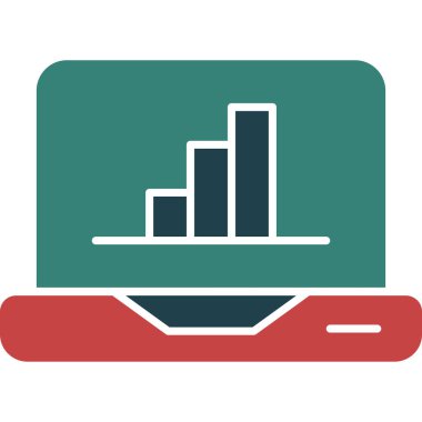 Çubuk grafik düz vektör simgesi