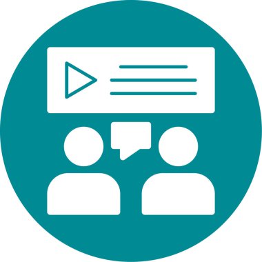 video simgesi. Web tasarımı için basit bir film vektör sembolü çizimi