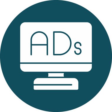 reklam simgesi vektör illüstrasyonu