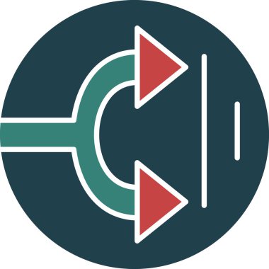 Bir yol simgesinin vektör illüstrasyonu