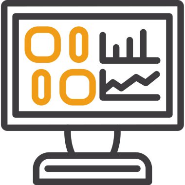 Veri analizi. Web simgesi basit illüstrasyon