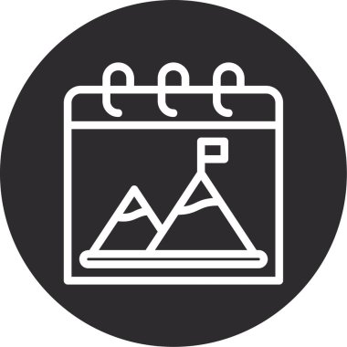 Takvim simgesi vektör illüstrasyonu