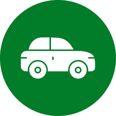 Araba vektör simgesi. Basit vektör illüstrasyonu.