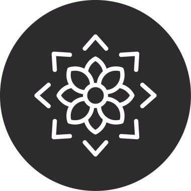 Çiçek. Web simgesi basit illüstrasyon