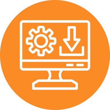 Modern b 'nin vektör illüstrasyonu bilgisayarın simgesinden yoksun