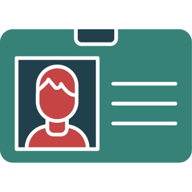 ID kart simgesi vektör illüstrasyonu