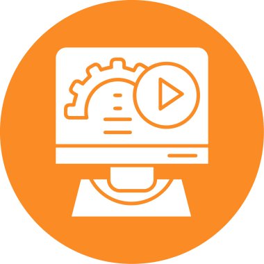 vektör lcd simgesi illüstrasyonu