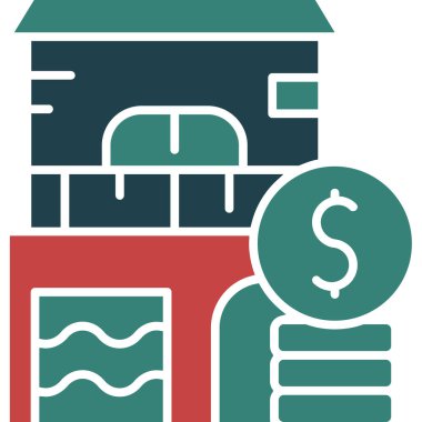 bina binası simgesi ana hatlarıyla doldurulmuş