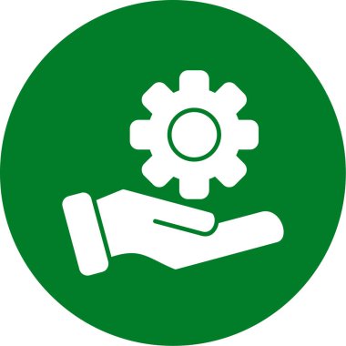 servis servisi düz vektör simgesini yuvarladı