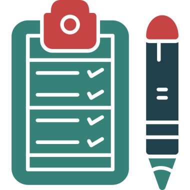 Düz biçimli pano kontrol listesi simgesi