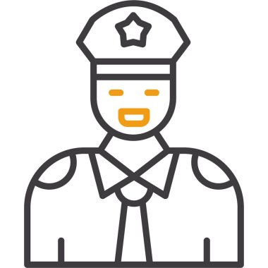 Polis simgesi, vektör illüstrasyonu