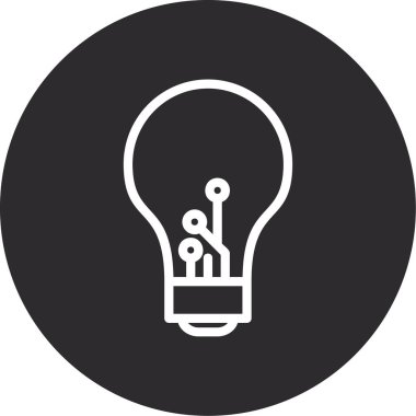 ampul simgesi vektör illüstrasyonu