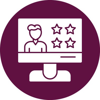 Müşteri geribildirim simgesi, basit vektör illüstrasyonu