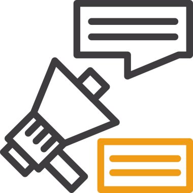 Mesaj var. Web simgesi basit illüstrasyon