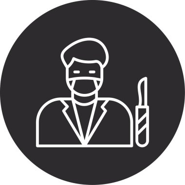 Bir polis simgesinin vektör illüstrasyonu