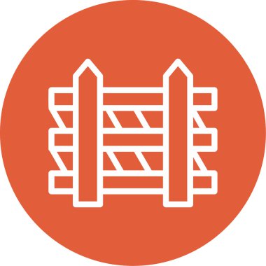 çit simgesi, vektör çizimi