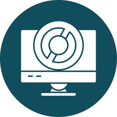 vektör lcd simgesi illüstrasyonu