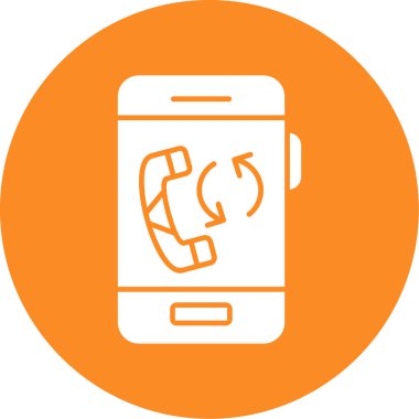 Telefon var. Web simgesi basit illüstrasyon