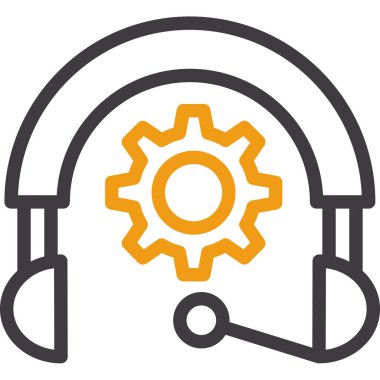 destek merkezi simgesi, vektör illüstrasyonu