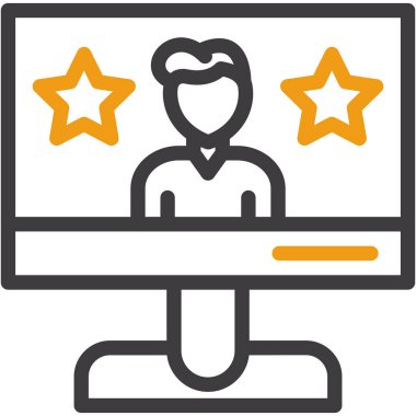 Reyting. Web simgesi basit illüstrasyon