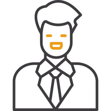 avatar erkek kullanıcı simgesi ana hat biçiminde