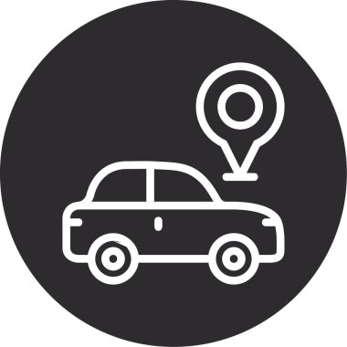 araba simgesi vektör illüstrasyonu