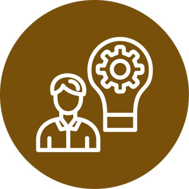 İnsan kaynaklarının insan simgesinin vektör illüstrasyonu