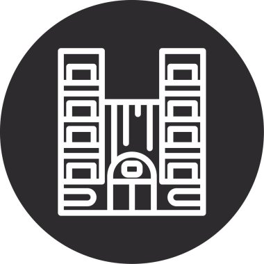 Modern yapı simgesinin vektör illüstrasyonu