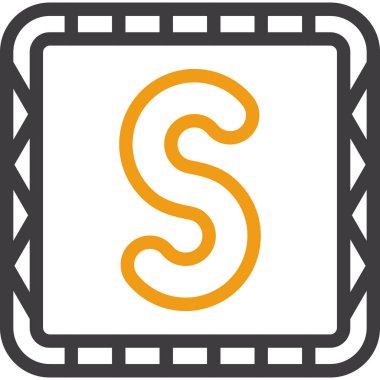 Bir harf simgesinin vektör illüstrasyonu