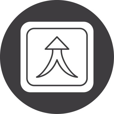 Japonca yön ok simgesi ana hat biçiminde