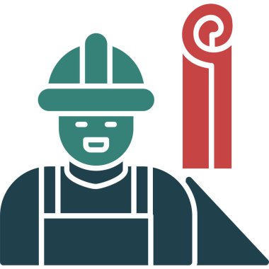 vektör inşaat işçisi simgesi