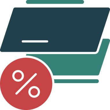 Düz stil indirimli indirim simgesi